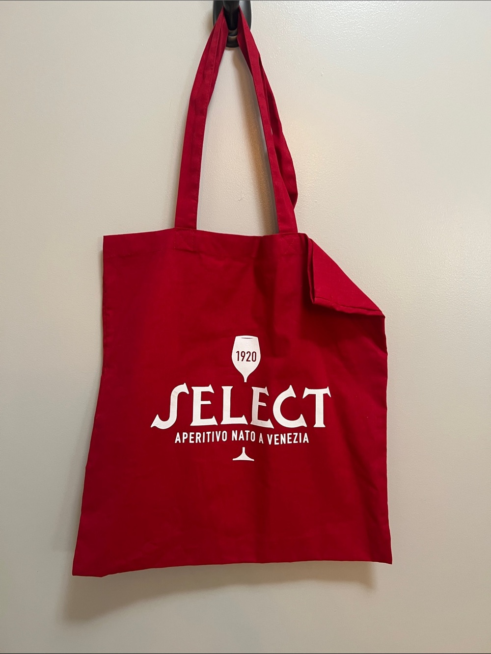 SELECT Red Logo Canvas Tote Bag 14”x15”
